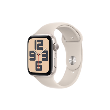 Apple/苹果 Watch SE 2023款智能手表GPS款44毫米星光色铝金属表壳星光色运动型表带M/L MRE53CH/A【免息版】