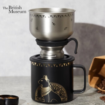 宫礼大英博物馆安德森猫系列手冲咖啡不锈钢杯大容量保温保冷杯MKF002