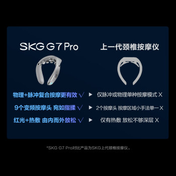 skg颈椎按摩器 G7pro香槟金物理推揉低频脉冲肩颈脖子颈部按摩仪护颈仪热敷 送男女朋友生日礼品礼物