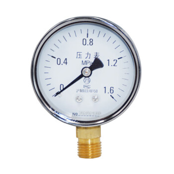 BOCT测水空调真空水泵压力表径向安装Y60/2.5级 0-2.5MPa(25公斤)