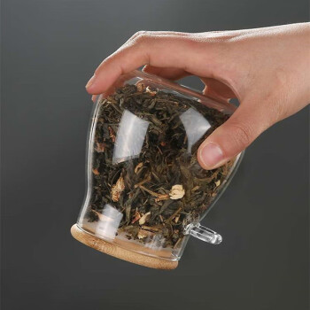 百子恩透明玻璃零食储物罐 玻璃杂粮密封罐带勺茶叶罐600ml 20个起拍P36