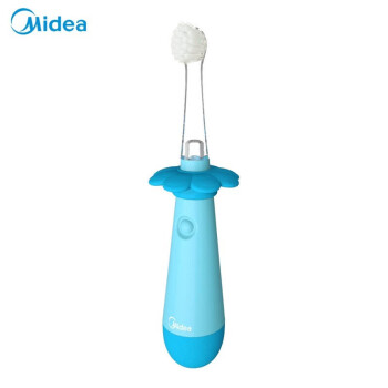 美的（Midea）儿童电动牙刷强力清洁迷你刷头杜邦软刷丝幼儿全自动震动MC-AE0101 精灵蓝