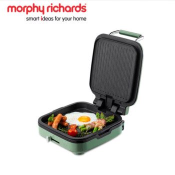 摩飞电器（Morphyrichards）电饼铛MR8600家用早餐机小型多功能煎烤锅轻食面包吐司压烤机x颜色随机