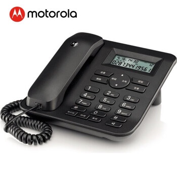 摩托罗拉（Motorola）电话机座机固定电话 办公家用 来电显示 免提 双接口CT410C(黑色)