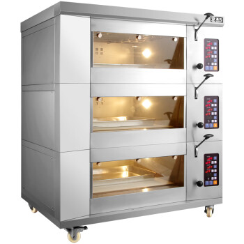 圣托（Shentop）全自动蛋糕面包月饼烤箱 商用三层三盘欧包电烤箱 私房烘焙披萨大烤炉 STAH-KE33