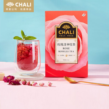 Chali 玫瑰花茶叶盒装40g(10包/盒)玫瑰花红枣枸杞养生茶 茶包便携
