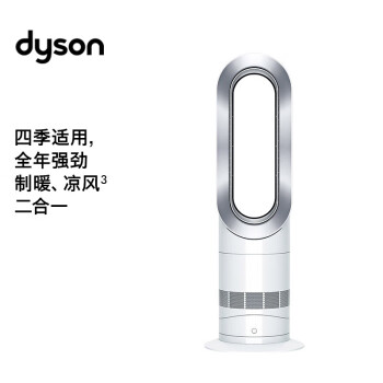 戴森（DYSON）无叶暖风扇AM09银白四季可用电风扇无叶风扇暖风机暖风扇空气循环扇 AM09银白色
