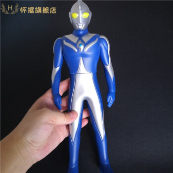 万代高斯奥特曼软胶人偶套装加大号30厘米戴拿男孩可动模型act玩具新