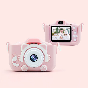 畅宝森 儿童相机可拍照 【粉色猫咪】 9600W高清双摄 64G 读卡器 1
