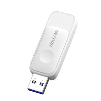 海康威视（HIKVISION）128GB USB3.1U盘星云R32白色 伸缩接口设计 电脑车载投标高速优盘系统盘