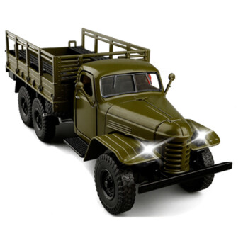 东风老解放卡车经典怀旧合金汽车模型声光吉普玩具军事摆设ca30六轮