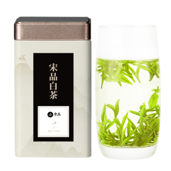 宋品2024年新茶现货明前特级安吉特产白茶春茶绿茶茶叶单罐100g装