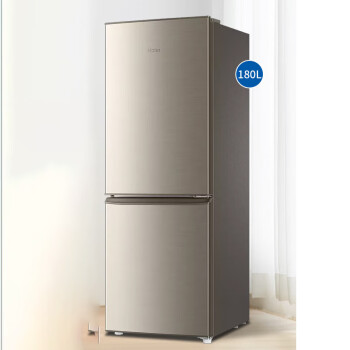 海尔（Haier）冰箱 180升 高效节能 直冷定频 双开两门 深冷速冻电冰箱 BCD-180TMPS(金）