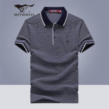 翻领polo百搭时尚半袖男装上衣 藏青 190/104a(4xl)【行情 报价 价格