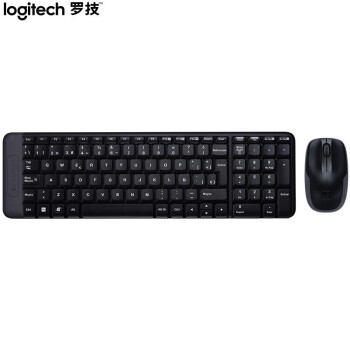罗技（Logitech）MK220 键鼠套装 无线键鼠套装 办公键鼠套装 带无线2.4G接收器 黑色【办公好物】