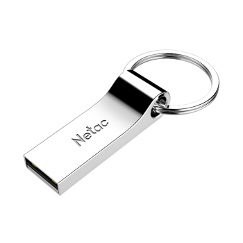 朗科（Netac）64GB USB2.0 U盘U275银色 创意电脑车载钥匙圈加密U盘 防水闪存盘