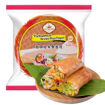 水妈妈糙米春卷皮230g 越南进口0脂肪蔬菜卷 米纸皮春饼皮