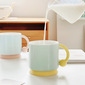 畅宝森 杯子 创意简约咖啡陶瓷杯 家用办公室杯子 2个起购 DO