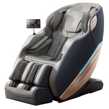奥克斯按摩椅家用全自动全身按摩3D太空舱智能语音多功能豪华零重力 顶配语音款 AUX-S350 蓝灰
