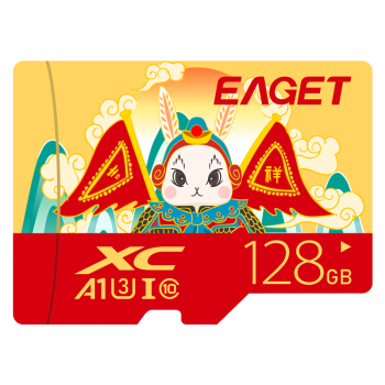 忆捷（EAGET）128GB TF（MicroSD）存储卡 A1 U3 V30 4K 行车记录仪内存卡安防监控摄像头小米 读速100MB/s