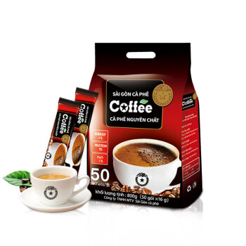 西贡 越南咖啡粉袋装进口咖啡速溶三合一800g/袋16g*50条