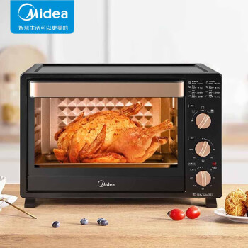 美的（Midea）电烤箱 家用多功能电烤箱 35升大容量 上下管独立控温 易操作易清洁 PT35B3