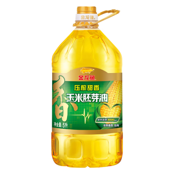 金龙鱼 食用油 非转基因 零反鲜榨甜香玉米胚芽油5L(新老包装随机发货)