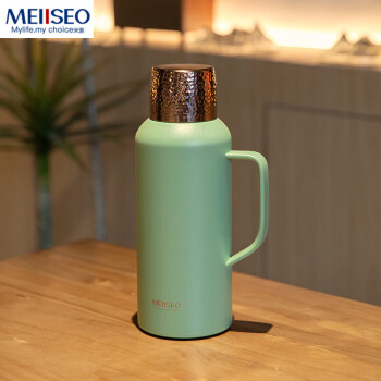 米索（MEIISEO）H系列随行焖茶壶1000ml艾绿色MH1000WSG显温保温杯养生茶壶