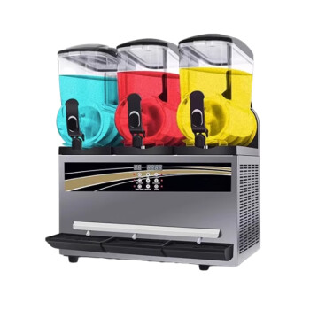 苏勒   雪融机雪泥机果汁机商用单双三缸冷饮机饮料机全自动冰沙机   三缸雪融机