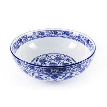 九彩江陶瓷和面盆青花瓷面碗陶瓷大碗大码 口径22.5厘米 青花直口