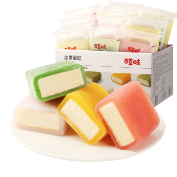 百草味 冰雪蛋糕540g/箱 网红点心糕点整箱早餐手撕小面包