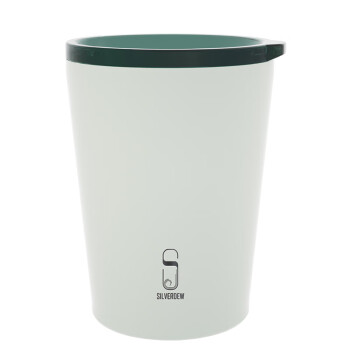 诗芙迪 陶瓷内胆咖啡杯保温随行杯马克杯吸管杯不锈钢直饮带盖水杯340ml SXF340 直饮咖啡杯（灰豆绿色）