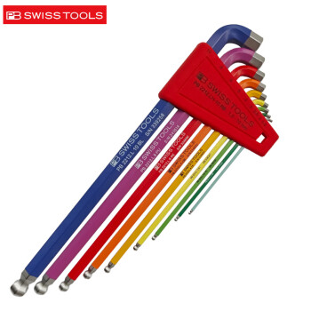 PB SWISSTOOLS瑞士 PB SWISS TOOLS 彩色套装内六角扳手 六角匙 PB 2212.LH-10 RB