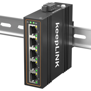 keepLINK KP-9000-45-5TXm工业级以太网交换机百兆5口导轨式非管理型