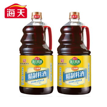 海天精制料酒1.28L*2 家庭装家用去腥调味料 5组装 节日家庭实惠装