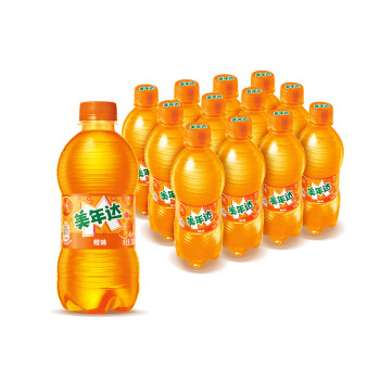 百事可乐 美年达 Mirinda 橙味 碳酸饮料 300ml*12瓶 (新老包装随机发货) 