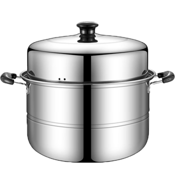 拜格（BAYCO）蒸锅不锈钢30cm二层加厚电磁炉燃气灶通用多功能家用汤蒸锅BG1305