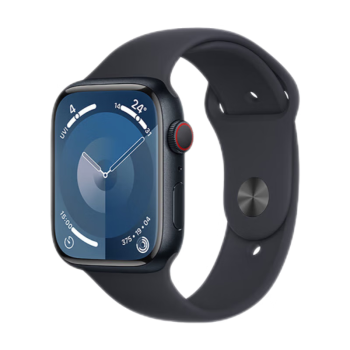 Apple/苹果 Watch Series 9 智能手表GPS+蜂窝款45毫米午夜色铝金属表壳午夜色运动型表带S/M MRP53CH/A