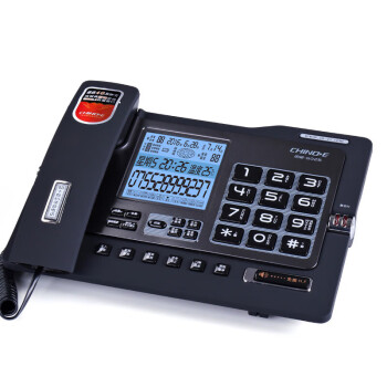 得力（deli） CORD165 CHINOE G025 智能自动录音电话机/办公固定座机 16G可录音480小时 黑色