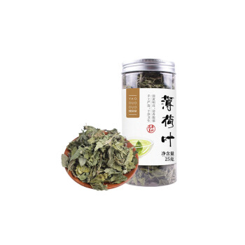 姚朵朵 薄荷茶25g 精选薄荷叶颗粒干薄荷茶新鲜食用泡水喝的花草罐装