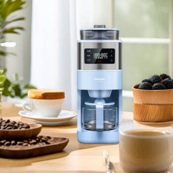 松下（Panasonic）美式咖啡机全自动家用 研磨一体 自动清洁 智能保温 多档浓度 豆粉两用