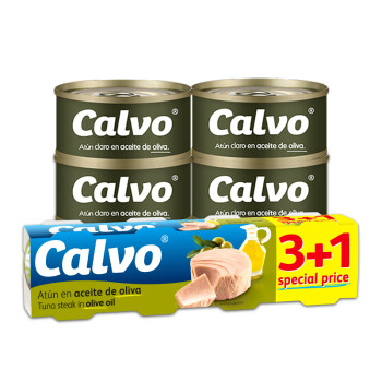 凯芙 西班牙进口 橄榄油浸金枪鱼罐头4x80g罐装 代餐早餐速食沙拉三明治