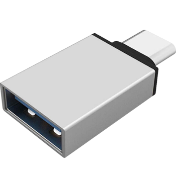 毕亚兹 Type-c转USB3.0转接 安卓数据线转换 手机OTG支持小米5乐视2华为P9 接U盘鼠标键盘硬 ZT6-银色