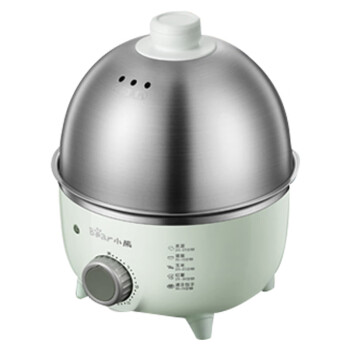 小熊煮蛋器 家用单层不锈钢电蒸锅 可定时高温断电保护迷你蒸蛋器 ZDQ-B07P9