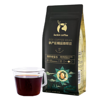 瑞幸咖啡（luckincoffee）SOE绿宝石咖啡豆单产区精品豆小黑杯同源生豆250克/袋中深烘焙