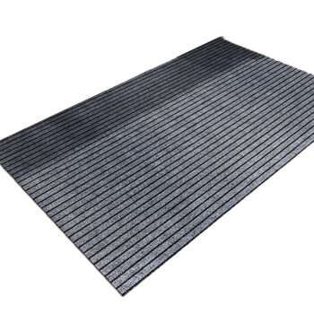 楚戎  厨房入户门地垫地毯可剪裁防滑家用条纹灰1.8✘15米/捆