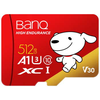 banq&JOY联名款 512GB TF（MicroSD）存储卡U3 C10 A1 V304K高速款行车记录仪&监控游戏机无人机内存卡