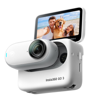 Insta360影石 GO 3拇指相机 运动亲子Vlog骑行宠物防水防抖运动相机（灵动白128G版）