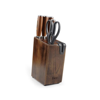 EKCO刀具系列彩刃七件套（彩盒）不锈钢厨房菜刀套装