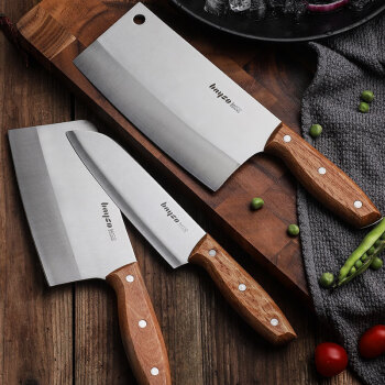 拜格（BAYCO）菜刀三件套 不锈钢刀具套装菜刀斩骨刀水果刀家用厨具组合BD3453